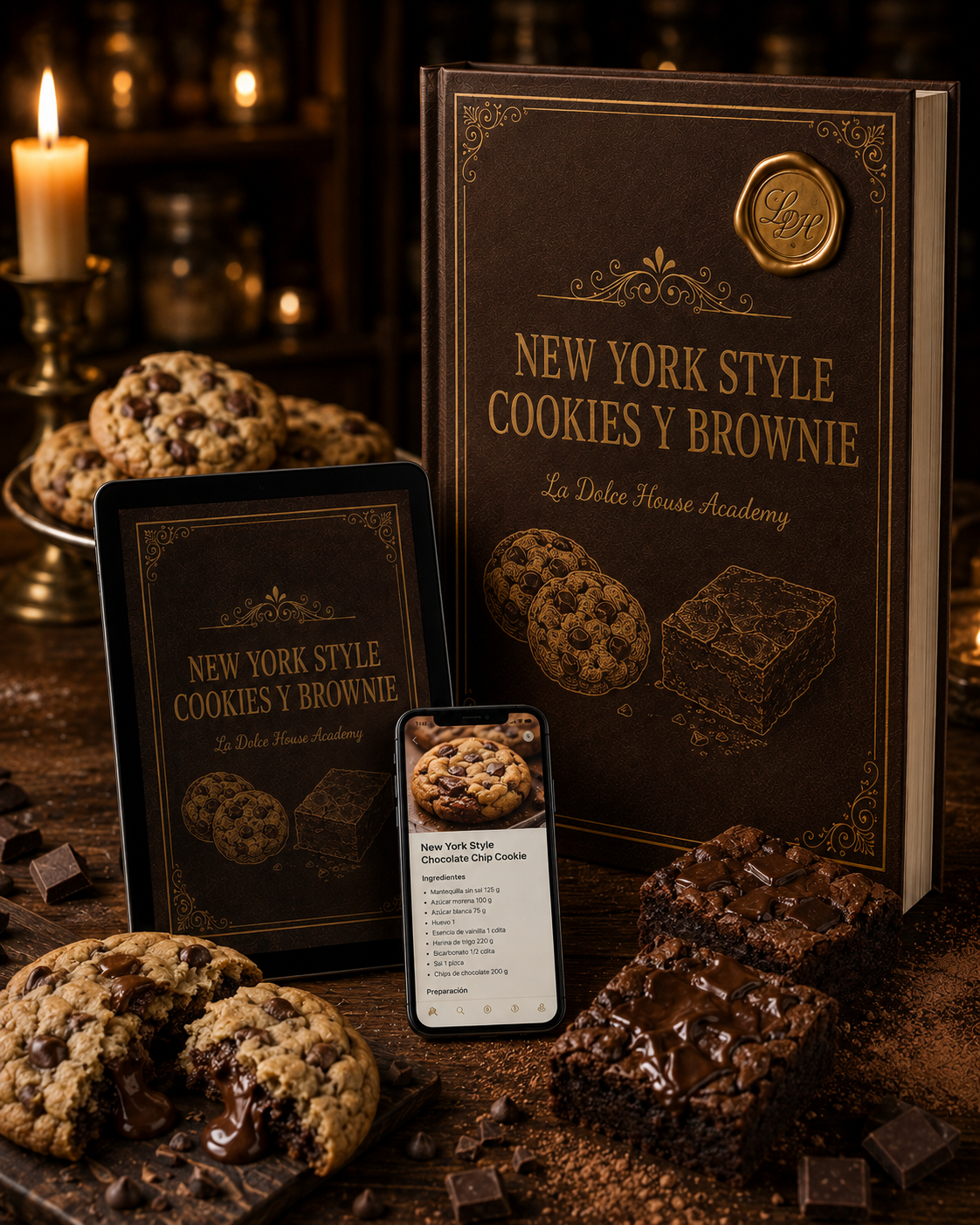 New York Style Cookies y Brownie