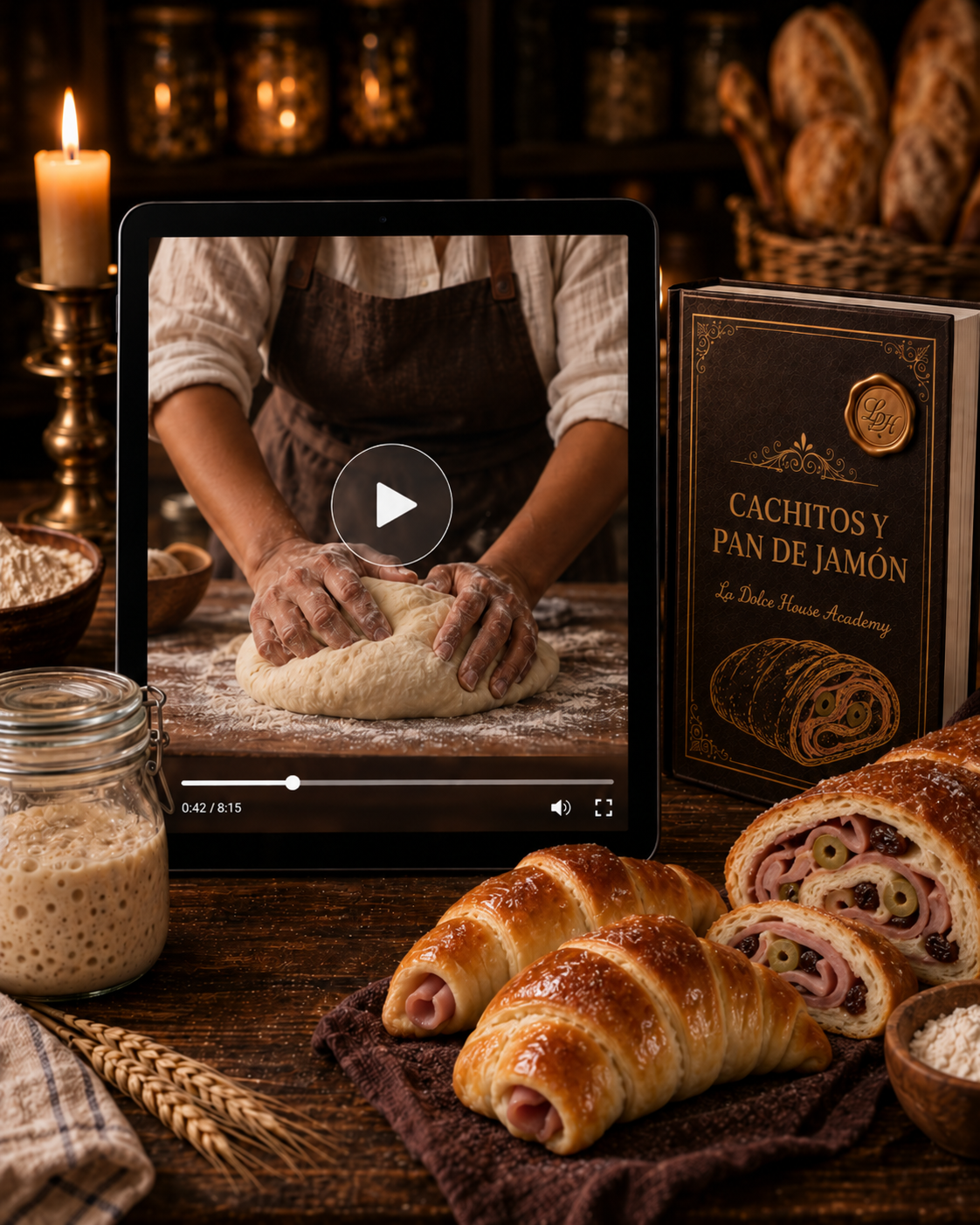 Aprende a hacer Cachitos y Pan de Jamón con videos