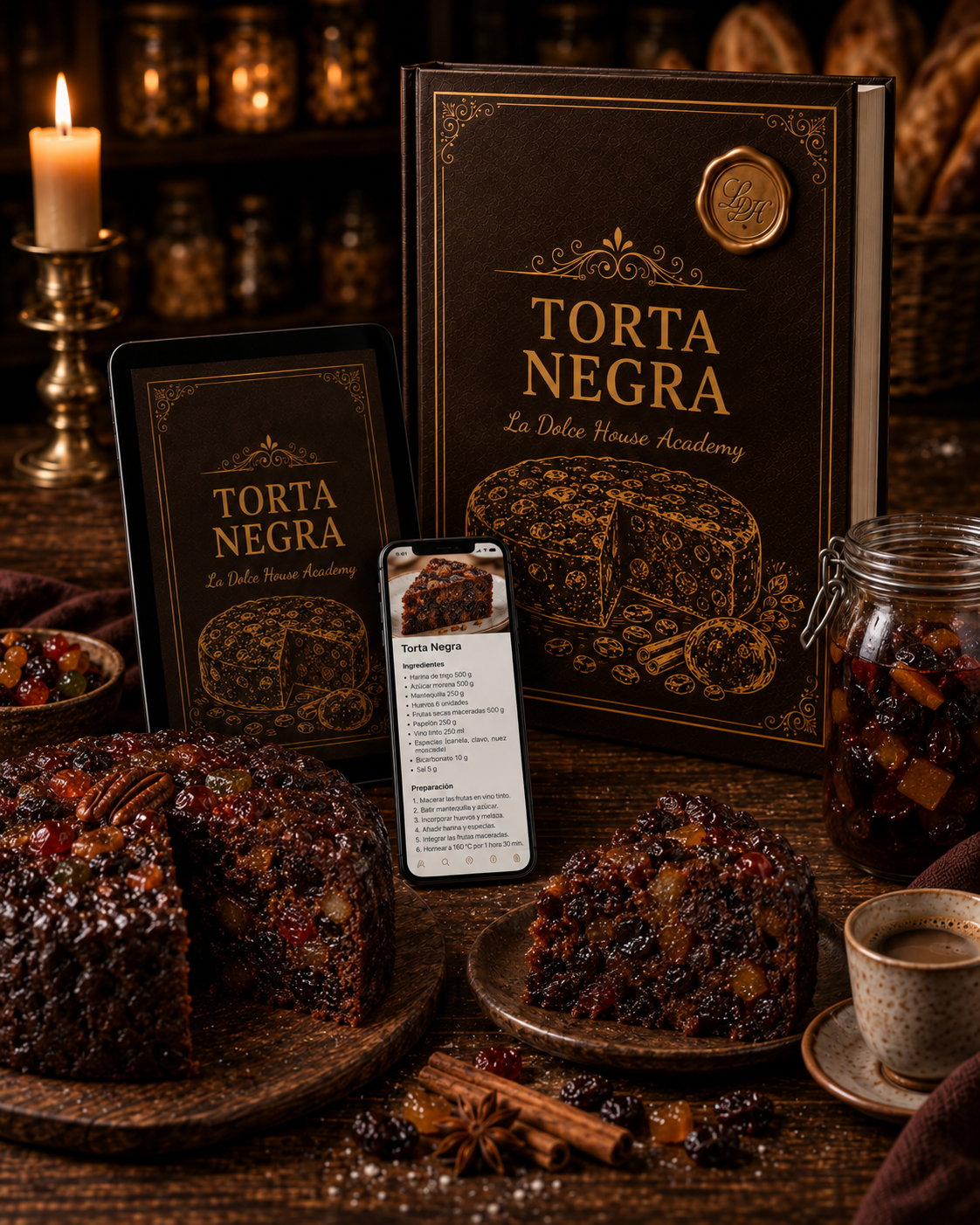 Torta Negra Navideña